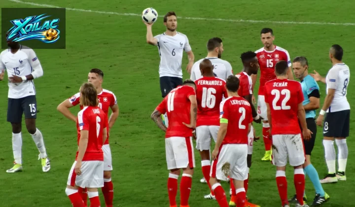 Cầu thủ Thụy Sĩ trong một trận đấu quốc tế tại EURO 2016