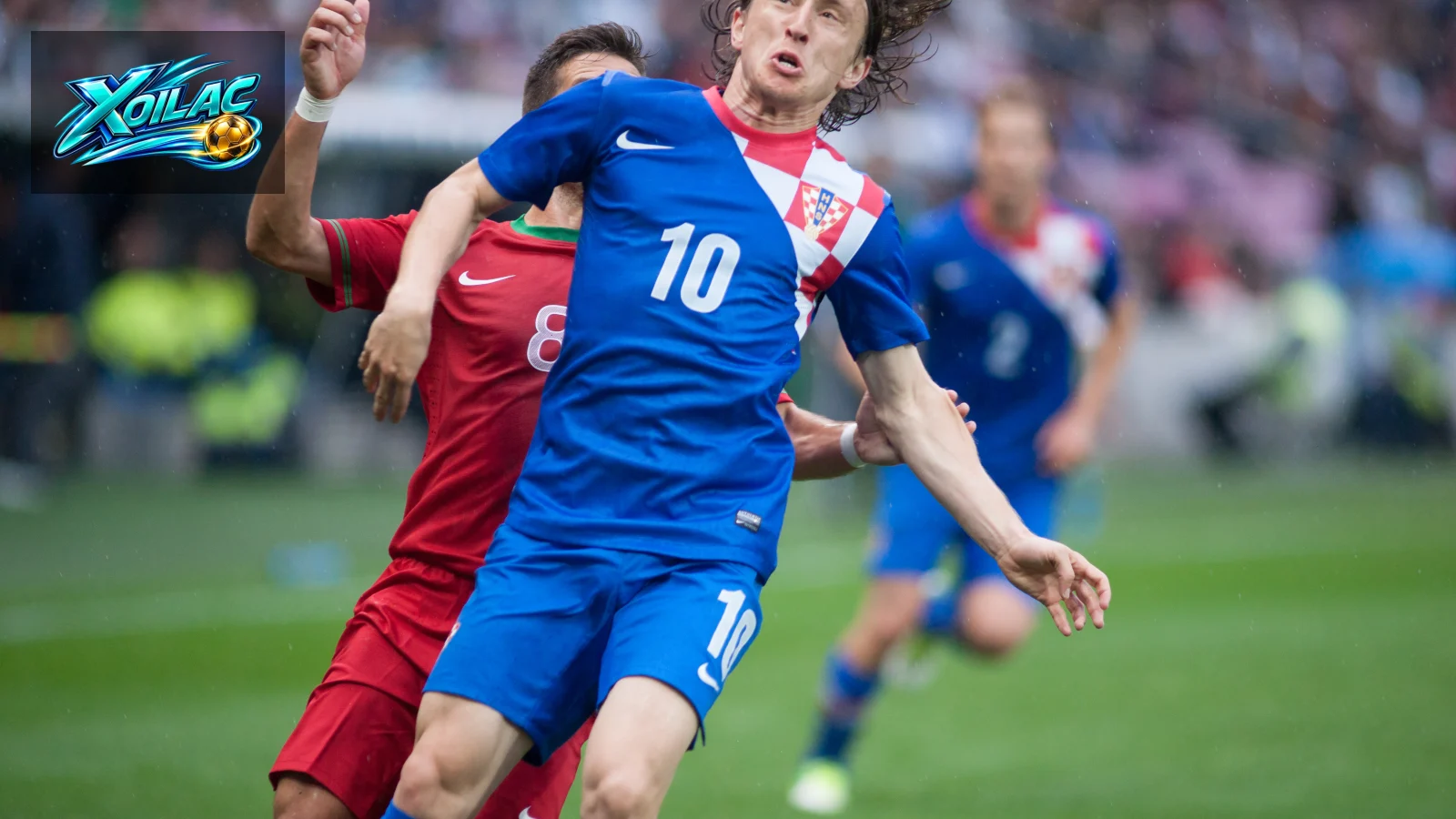 Luka Modrić thi đấu cho Croatia trong trận quốc tế
