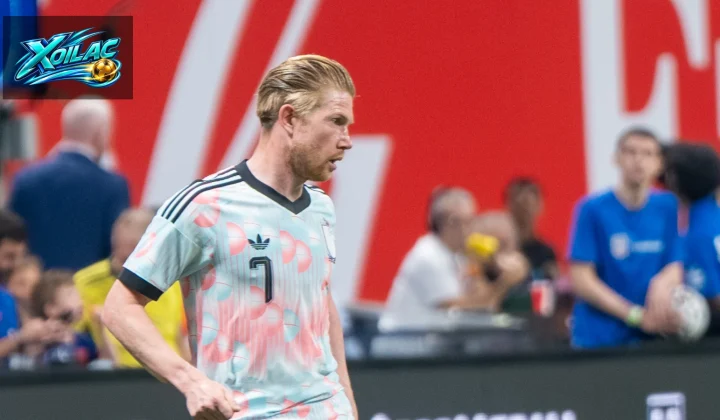 Kevin De Bruyne thi đấu cho đội tuyển Bỉ trong trận gặp Mỹ năm 2026